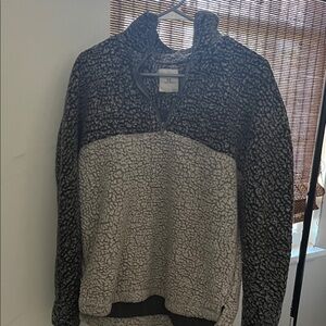 Charcoal and Light Gray Fleece Quarter Zip